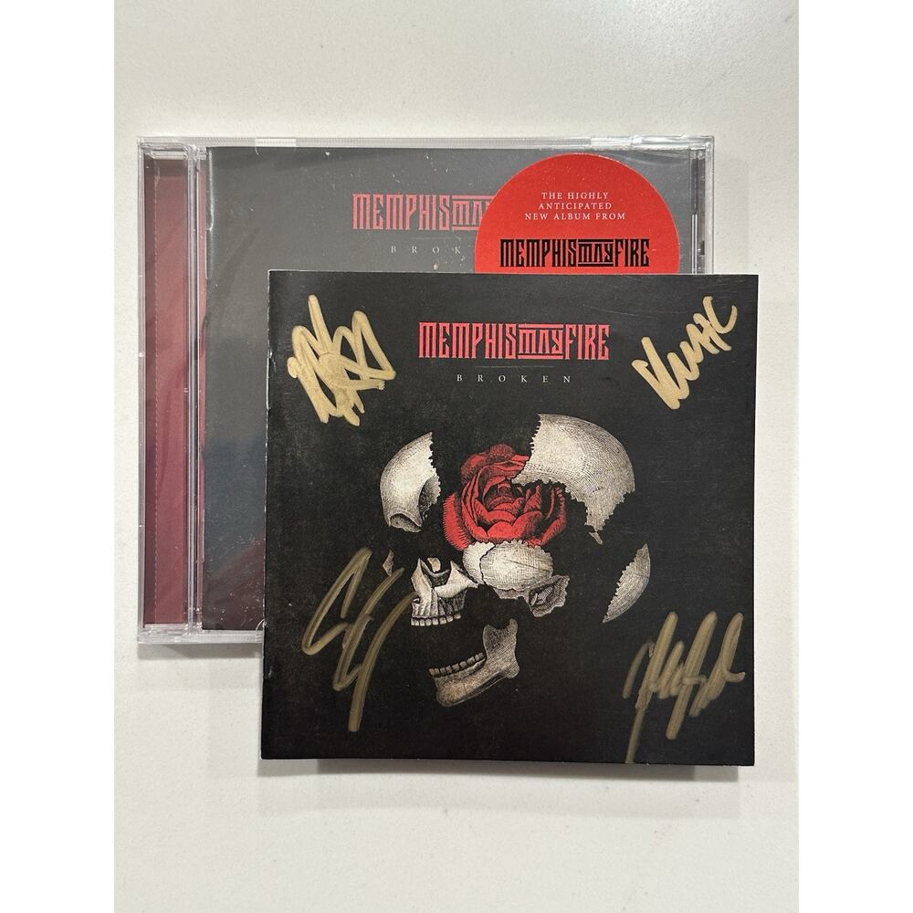 Memphis May Fire Broken CD SIGNED AUTOGRAPHED #1